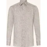 Zegna Pánská Lněná Košile Oasi Comfort Fit, šedá, 38