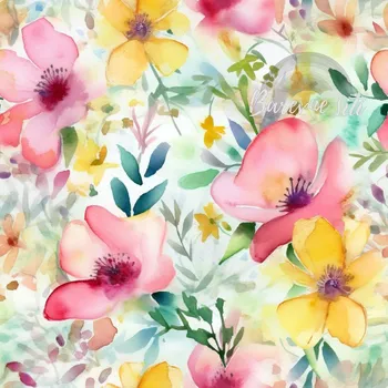 Úplet, Květy ala vodovky (E) (Top kvalitní úplet Bella digitisk)