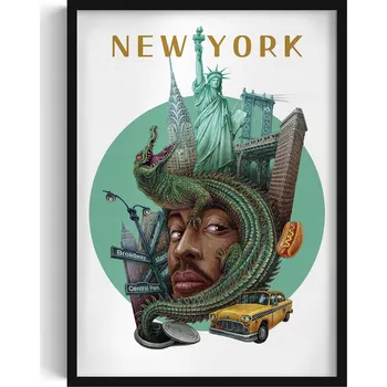 Obraz Obraz dekorace na zeď New York Socha Svobody Brooklynský most 50x70 cm