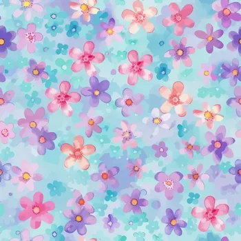 Úplet, Kvítečka na tyrkysové (E) (Top kvalitní úplet Bella digitisk)