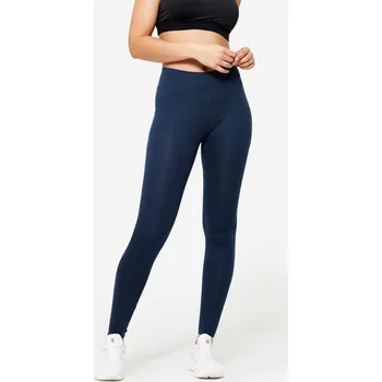 Dámské legíny DOMYOS Dámské fitness legíny Slim Fit+ 500 S MODRÁ