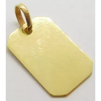 Přívěsek Klenoty Budín Hladký zlatý přívěsek (vhodný pro gravírování) 585/1,12gr HK3230 (Klenoty Budín Hladký zlatý přívěsek (vhodný pro gravírování) 585/1,12gr HK3230)