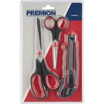 Kancelářské nůžky PREMION PRER00016 - Sada nůžek a odlamovacího nožíku 3ks