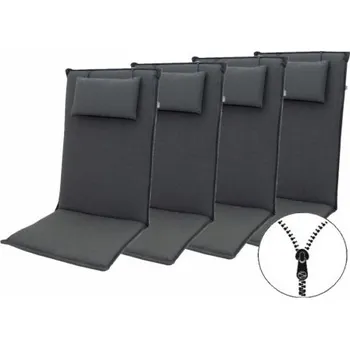 Podsedák Doppler ELEGANT 2430 vysoký - set 4 ks - polstry na židli a křeslo s podhlavníkem