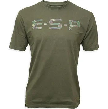 Rybářské oblečení ESP T-Shirt CamoLogo Olive - vel. 2XL