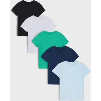 Sinsay - Sada 5 triček - modrá - 834EY-05X - 834EY-05X-116