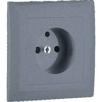 ELKO EP 90904 TAL - hliník Rámeček + kryt zásuvky s clonkou 90904TAL