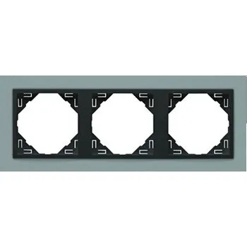 ELKO EP 90930 TAS hliníková / šedá 3-rámeček hliníková, mezirámeček šedá 90930TAS