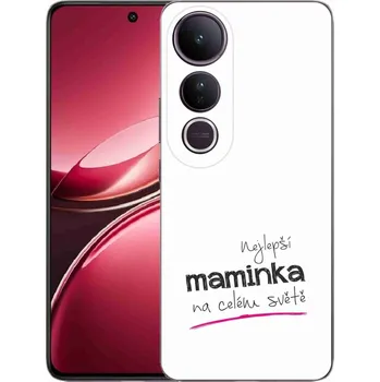 Pouzdro na mobilní telefon Gelový kryt mmCase na Vivo V50 Lite 4G/5G - nejlepší maminka 4 bílé pozadí