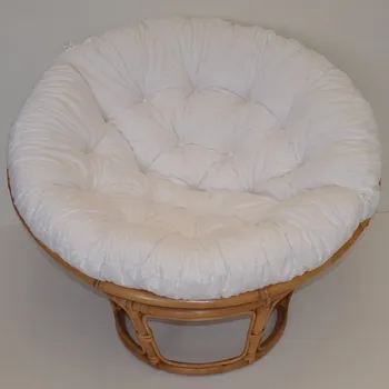 Papasan Axin Trading s.r.o. Ratanový papasan 110 cm medový bílý polstr Axin Trading s.r.o.