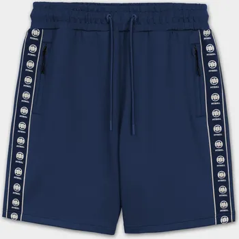 Pánské kraťasy PitBull West Coast Šortky POWERS POLY- modré - PWC_PSPOWERSP_BLUE Velikosti: L