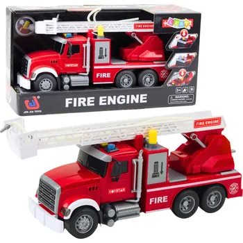 autíčko LEAN Toys Hasičské auto s ramenem – voda, světla, zvuky, červené, 1:14