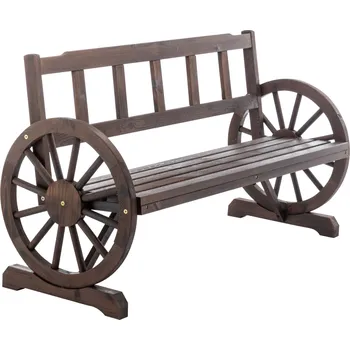 Zahradní lavice Zahradní lavička SABA TYP 2, šířka 142 cm, masiv borovice, barva hnědá