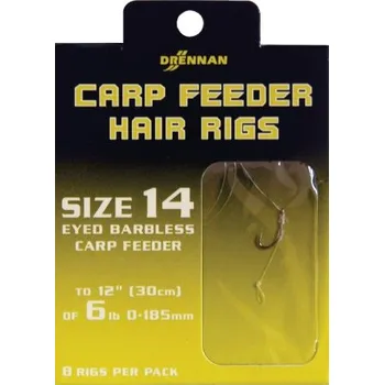 Rybářský háček Háčky DRENNAN Carp Feeder Hair Rigs 14 To 6