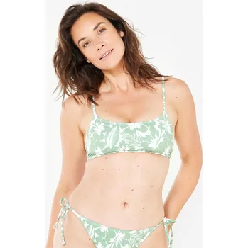 Dámské plavky ROXY Dámské plavky horní díl s trojúhelníky Flower L BÍLÁ|ZELENÁ