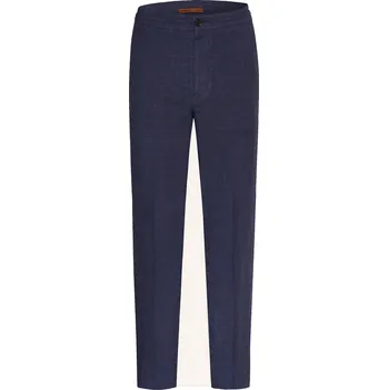 Pánské kalhoty Zegna Pánské Lněné Kalhoty Extra Slim Fit, b09 navy, 50