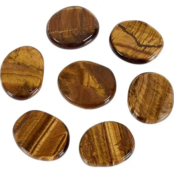 Přírodní čakrové kameny 30x22x7 mm | energetický krystal, duchovní energie 7 ks - tygří oko
