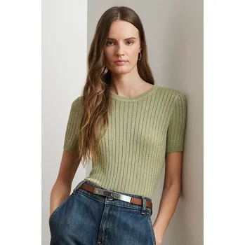 Dámská halenka Halenka Lauren Ralph Lauren zelená barva, hladká, 200968927 91X, vel. S