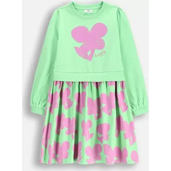 Dámské šaty Šaty Coccodrillo zelená barva, midi, MAXITROPIC GIRL KIDS WC5129102MGK 77X, vel. 92