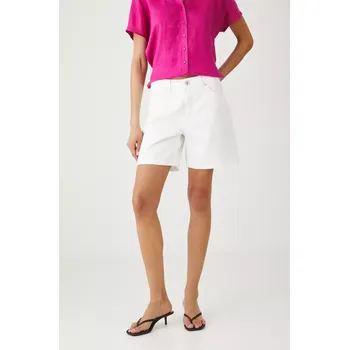 Bavlněné riflové kraťasy Medicine bílá barva, medium waist RS25.SZD092 00J, vel. S