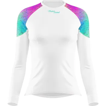 Dámské termoprádlo Dámské funkční triko s dlouhým rukávem AQUARELLE bílá Bamboo Light New - Růžová / XL