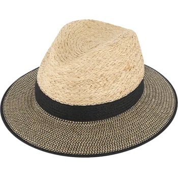 Klobouk Fiebig - Headwear since 1903 Letní černá crushable fedora klobouk od Fiebig - Traveller Raffia Velikost: 55 cm (S)