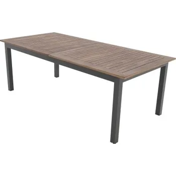 Zahradní stůl Doppler EXPERT WOOD Plus - zahradní rozkládací hliníkový stůl 220/280 x 100 x 75,5 cm