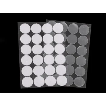 Suchý zip samolepicí kolečka Ø25 mm, barva 3 transparent