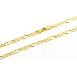 Pánský zlatý řetízek figaro 60 cm ZLR1174F + DÁREK ZDARMA