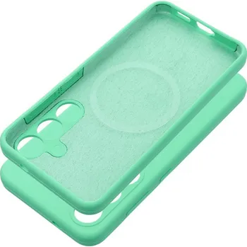 Náhradní kryt pro mobilní telefon Kryt pouzdra Silicone 2mm Samsung Galaxy S25 s MagSafe Mint