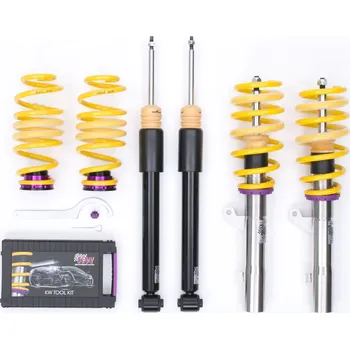 Tuning Výškově stavitelný podvozek KW V2 s nastavitelnou tuhostí pro Volkswagen Eos (1F7, 1F8) max zatížení PN 1106 - 1150 kg s uchycením př. tlumiče 55 mm, bez DCC