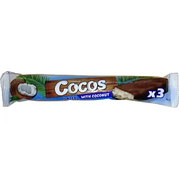 Kokosová tyčinka COCOS s čokoládou 100 g (Kokosová tyčinka s cukrářskou polevou Cocos 100 g (v balení 3ks))
