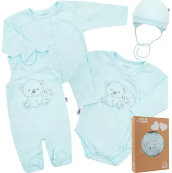 Kojenecká souprava NEW BABY Kojenecká soupravička do porodnice New Baby Sweet Bear modrá Vel. 62