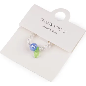 Šperk Prsten pružný z broušených korálků s AB efektem, barva 7 modrá nebeská