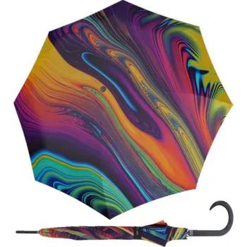Deštník Doppler Modern Art Long AC Flowing Colors - holový vystřelovací deštník