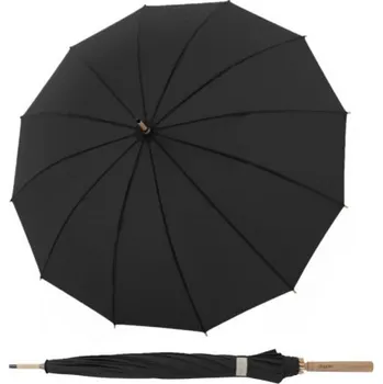 Deštník Doppler Nature Long Bamboo Simply Black - EKO deštník