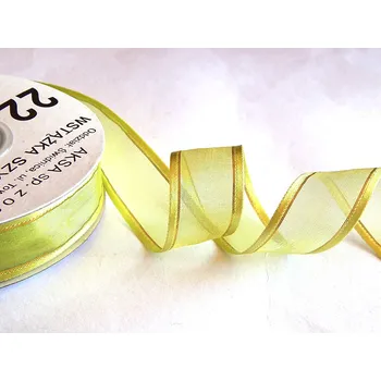 Stuha Stuha šifonová ozdobná s luxurem, WOA4078, šíře 25 mm/ návin 22 m