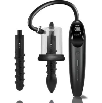 Anální kolík Realov LuvPump Smart Vibrating Rosebud Pump with 2 Attachments