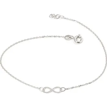 Náramek Dámský náramek z bílého zlata nekonečno ZLNA1042F 17-20 cm + Dárek zdarma