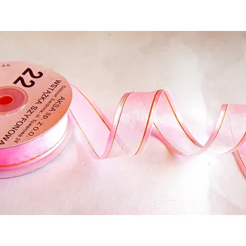 Stuha Stuha šifonová ozdobná s lurexem, WOA4037, šíře 38 mm/ 1 metr