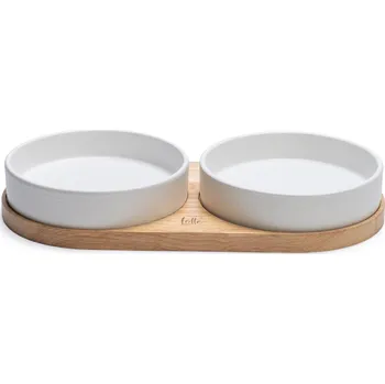 miska pro kočku 2x 350ml DBL Kera jídelní sada Lojs pro kočky