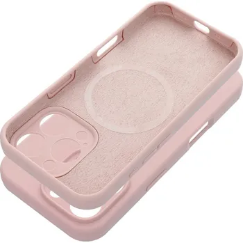 Náhradní kryt pro mobilní telefon Kryt pouzdra Silicone 2mm iPhone 16 Plus s MagSafe Sand Pink