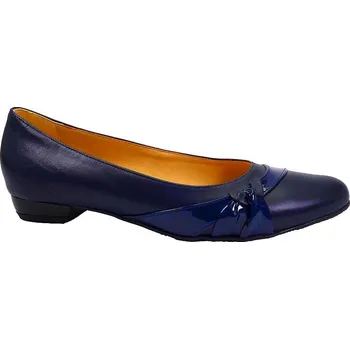 Dámské baleríny Vycházková obuv-baleríny, De-Plus, šíře G 1/2, tmavě modrá: Modrá Hladká kůže 28,3 43 G 1/2 - lehce rozšířená (17143-17144)