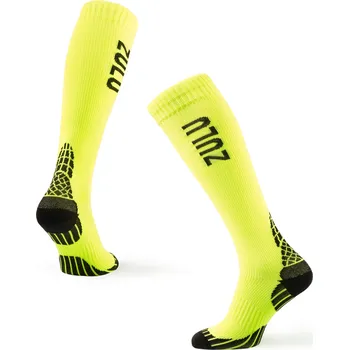 Pánské ponožky Kompresní podkolenky Zulu Run Compression Velikost ponožek: 37-39 / Barva: žlutá/černá
