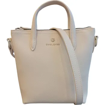 Kabelka David Jones dámská malá kabelka do ruky světle béžová CM7428 ALMOND MILK - SV.BÉŽ.