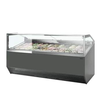 TEFCOLD SUPER CAPRI 24 – Zmrzlinová vitrína, ventilované chlazení, na 24x 5 l vaničky, šedá