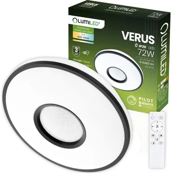 Plafon LED Svítidlo stropní přisazené VERUS 72W CCT Bílý kruhové 50cm + Ovladač LUMILED