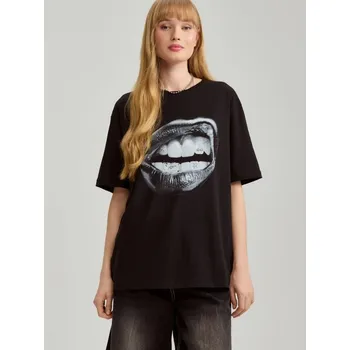 Dámská móda Tričko s&nbsp;potiskem - XL - House - černá - 284EB-99X