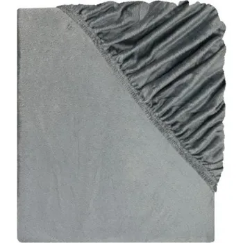 Prostěradlo KSTL Plyšové napínací prostěradlo, 90-100 x 200 cm, šedá