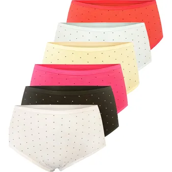 Kalhotky FANNIFEN Dámské kalhotky puntíky YW4112 3 ks Barva: Mix, Velikost: 2XL